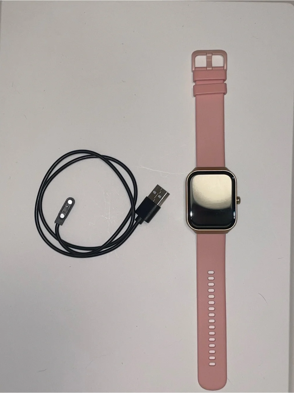 Pink Fittnesswatch with Charging Cable - Unbranded